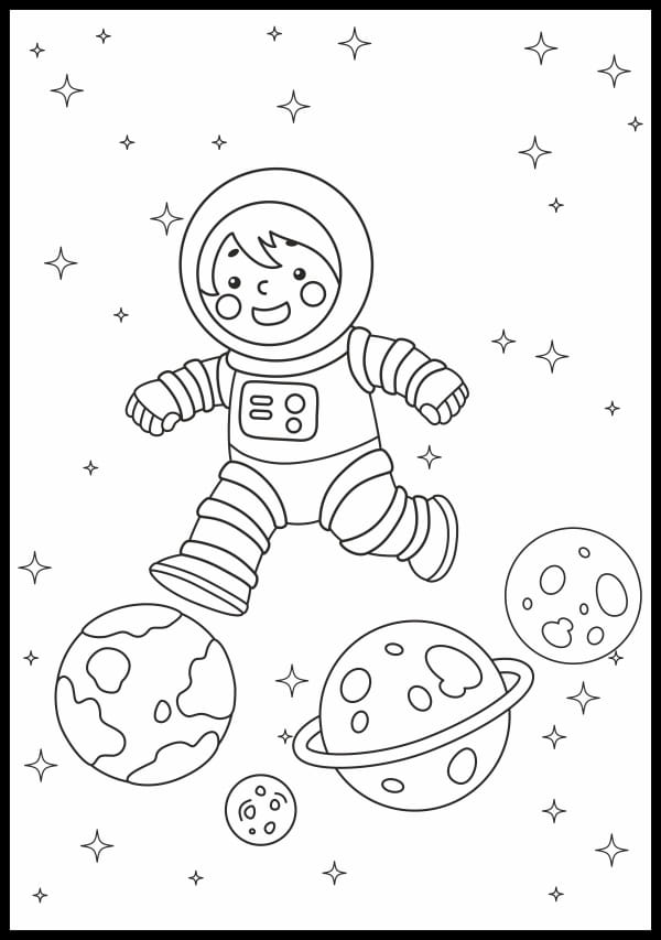 Astronauta kolorowanki