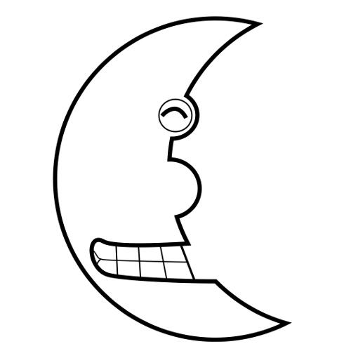 Księżyc kolorowanki