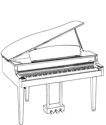 Pianino kolorowanki