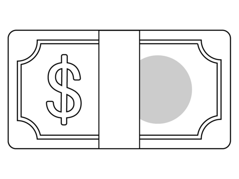 Pieniądze kolorowanki