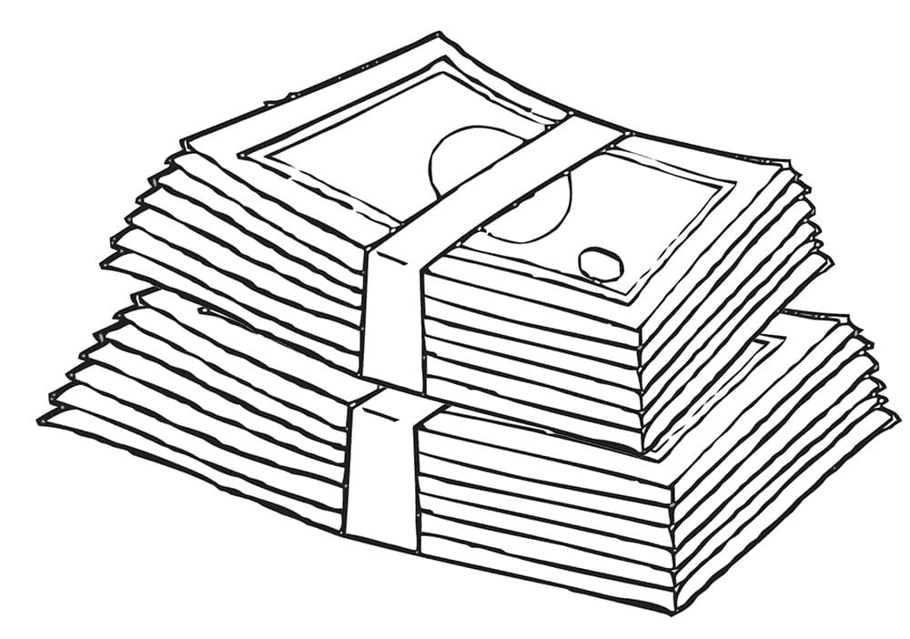 Pieniądze kolorowanki