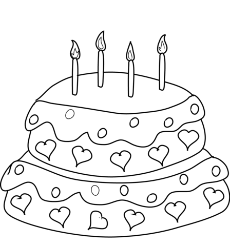 Tort kolorowanki