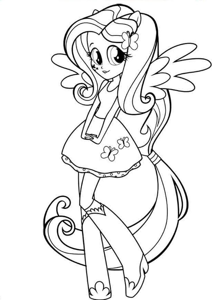 Fluttershy kolorowanki
