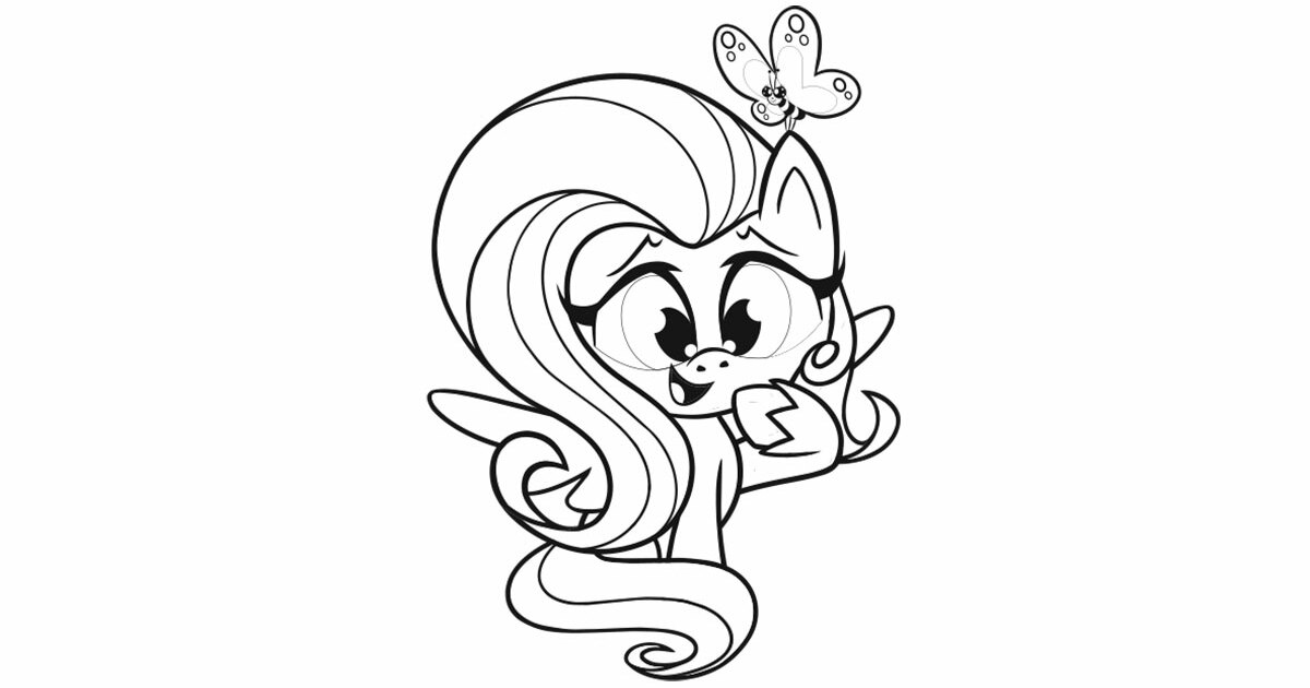 Fluttershy kolorowanki