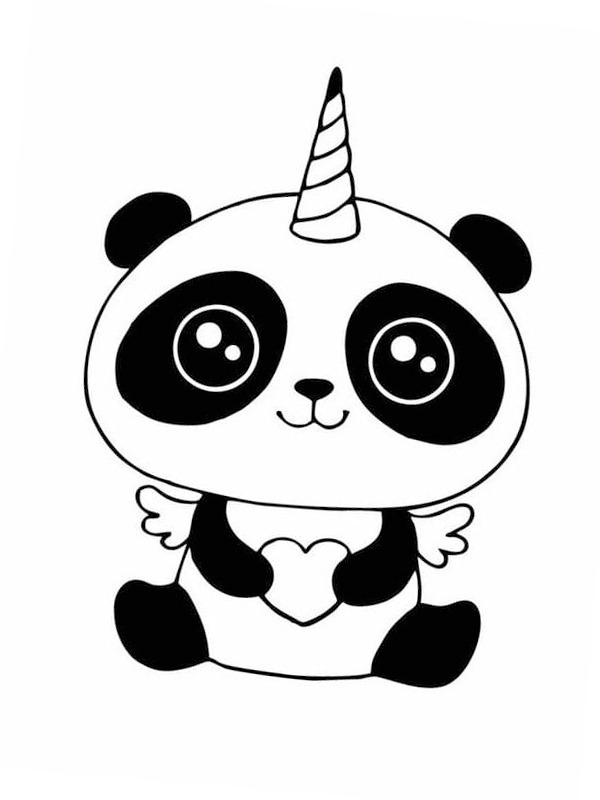 panda kolorowanki