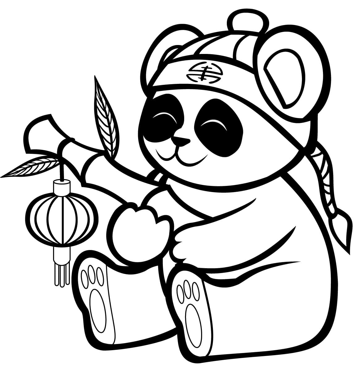 panda kolorowanki